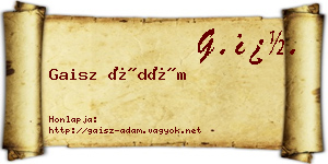 Gaisz Ádám névjegykártya